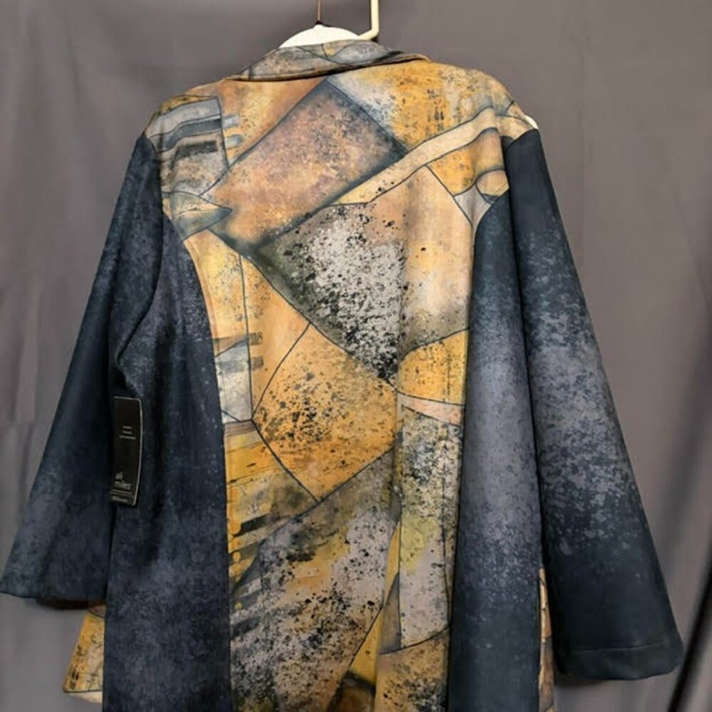 Abstract Print Open front cardigan NWT - image 2